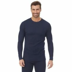 Men's Cuddl Duds® Midweight Waffle Thermal Performance Baselayer Crew Top Blue Heather 2 Men's Cuddl Duds® Midweight Waffle Thermal Performance Baselayer Crew Top Blue Heather -Cuddl Duds shop unnamed file 1008