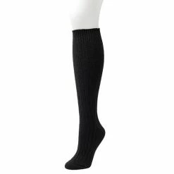 Women's Cuddl Duds® Plushfill* Cozy Welted Cabled Knee High Socks Black -Cuddl Duds shop unnamed file 1041