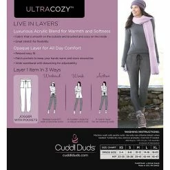 Women's Cuddl Duds® Ultra Cozy Joggers Cloud Blue Heather -Cuddl Duds shop unnamed file 1218