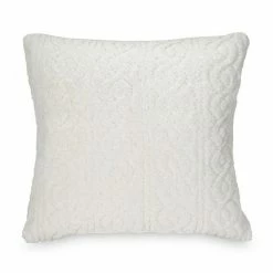 Cuddl Duds® Cozy Soft Cable Sherpa Throw Pillow White Cable