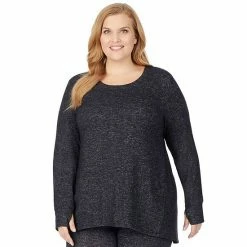 Plus Size Cuddl Duds® Soft Knit Long Sleeve Tunic Top Blue Misty Forest 14 Plus Size Cuddl Duds® Soft Knit Long Sleeve Tunic Top Blue Misty Forest -Cuddl Duds shop unnamed file 1232