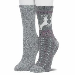 Women's Cuddl Duds® 2-Pack Plushfill* Reindeer Fair Isle Crew Socks Black 10 Women's Cuddl Duds® 2-Pack Plushfill* Reindeer Fair Isle Crew Socks Black -Cuddl Duds shop unnamed file 1240
