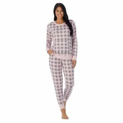 Petite Cuddl Duds® Kangaroo Pocket Pajama Top And Banded Bottom Pajama Pants Sleep Set Grey Heather Fairisle -Cuddl Duds shop unnamed file 1255