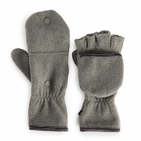 Cuddl Duds Fleece Flip Women's Finger Mittens Gray 3 Cuddl Duds Fleece Flip Women's Finger Mittens Gray - Image 3