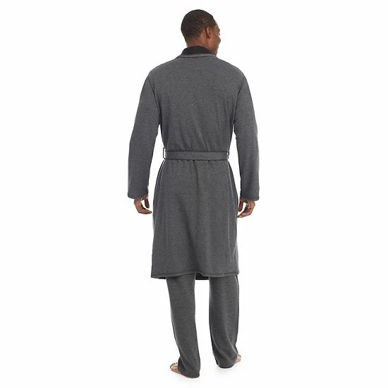 Men's Cuddl Duds® Essentials Robe Blue 2 Men's Cuddl Duds® Essentials Robe Blue - Image 2