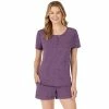 Women's Cuddl Duds® Pajamas: Essential Sleep Tee & Boxers Set Navy Heather