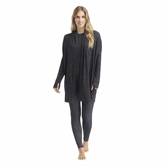 Women's Cuddl Duds® Soft Knit Wrap Dark Charcoal 4 Women's Cuddl Duds® Soft Knit Wrap Dark Charcoal - Image 4