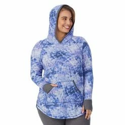 Plus Size Cuddl Duds® Long Sleeve Stretch Thermal Hooded Tunic Top Gray Buffalo Check 4 Plus Size Cuddl Duds® Long Sleeve Stretch Thermal Hooded Tunic Top Gray Buffalo Check -Cuddl Duds shop unnamed file 1300