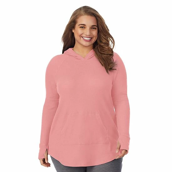 Plus Size Cuddl Duds® Long Sleeve Stretch Thermal Hooded Tunic Top Gray Buffalo Check Plus Size Cuddl Duds® Long Sleeve Stretch Thermal Hooded Tunic Top Gray Buffalo Check -Cuddl Duds shop unnamed file 1302
