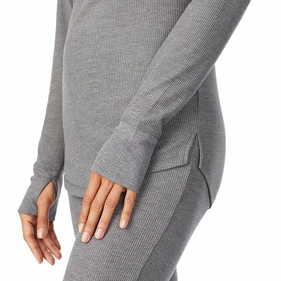 Women's Cuddl Duds® Long Sleeve Split V-Neck Stretch Thermal Top Grey Buffalo Check Women's Cuddl Duds® Long Sleeve Split V-Neck Stretch Thermal Top Grey Buffalo Check -Cuddl Duds shop unnamed file 1306