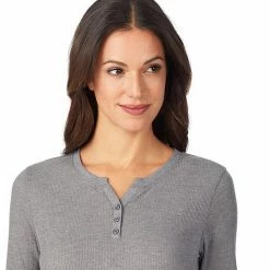 Women's Cuddl Duds® Long Sleeve Split V-Neck Stretch Thermal Top Grey Buffalo Check 4 Women's Cuddl Duds® Long Sleeve Split V-Neck Stretch Thermal Top Grey Buffalo Check -Cuddl Duds shop unnamed file 1307