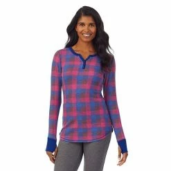 Women's Cuddl Duds® Long Sleeve Split V-Neck Stretch Thermal Top Grey Buffalo Check 11 Women's Cuddl Duds® Long Sleeve Split V-Neck Stretch Thermal Top Grey Buffalo Check -Cuddl Duds shop unnamed file 1314