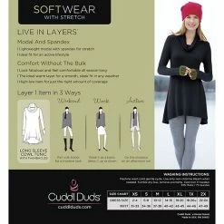 Plus Size Cuddl Duds® Softwear With Stretch Long Sleeve Cowlneck Tunic Top Grape -Cuddl Duds shop unnamed file 1342