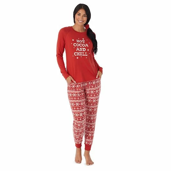 Petite Cuddl Duds 3-pc. Knit Long Sleeve Pajama Top, Banded Bottom Pajama Pants & Scrunchie Set Grey Heather Bear 9 Petite Cuddl Duds 3-pc. Knit Long Sleeve Pajama Top, Banded Bottom Pajama Pants & Scrunchie Set Grey Heather Bear - Image 9