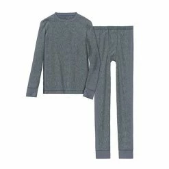 Boys Cuddl Duds Fleece 2-Piece Base Layer Set Black