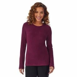 Women's Cuddl Duds® Fleecewear With Stretch Long Sleeve Crewneck Top Powder Pink -Cuddl Duds shop unnamed file 136