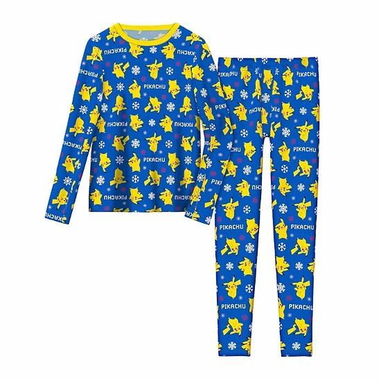 Boys Cuddl Duds Pokemon Pikachu Stretch 2-Piece Base Layer Set 1 Boys Cuddl Duds Pokemon Pikachu Stretch 2-Piece Base Layer Set