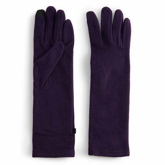Women's Cuddl Duds® Long Fleece Tech Gloves Fuchsia 3 Women's Cuddl Duds® Long Fleece Tech Gloves Fuchsia - Image 3