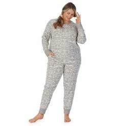 Plus Size Cuddl Duds 3-pc. Knit Long Sleeve Pajama Top, Banded Bottom Pajama Pants & Scrunchie Set Navy Winter Trees 5 Plus Size Cuddl Duds 3-pc. Knit Long Sleeve Pajama Top, Banded Bottom Pajama Pants & Scrunchie Set Navy Winter Trees -Cuddl Duds shop unnamed file 1448