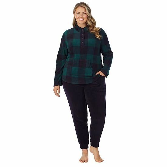 Plus Size Cuddl Duds Fleece Long Sleeve Pajama Top And Banded Bottom Pajama Pants Sleep Set Blush 8 Plus Size Cuddl Duds Fleece Long Sleeve Pajama Top And Banded Bottom Pajama Pants Sleep Set Blush - Image 8