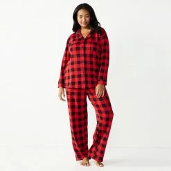 Plus Size Jammies For Your Families® Beary Cool Buffalo Check Pajama Set By Cuddl Duds®