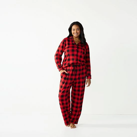 Plus Size Jammies For Your Families® Beary Cool Buffalo Check Pajama Set By Cuddl Duds® 3 Plus Size Jammies For Your Families® Beary Cool Buffalo Check Pajama Set By Cuddl Duds® - Image 3