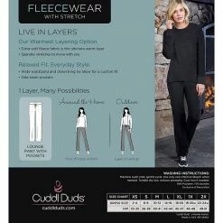 Plus Size Cuddl Duds® Fleecewear With Stretch Lounge Pants Grape -Cuddl Duds shop unnamed file 1562