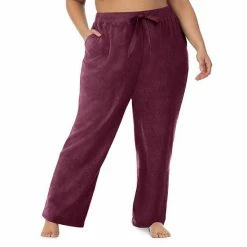 Plus Size Cuddl Duds® Fleecewear With Stretch Lounge Pants Grape -Cuddl Duds shop unnamed file 1564