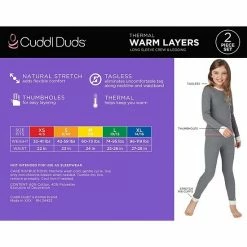 Cuddl Duds Girls 7-16 Thermal 2-Piece Base Layer Set Seafoam Cat 2 Cuddl Duds Girls 7-16 Thermal 2-Piece Base Layer Set Seafoam Cat -Cuddl Duds shop unnamed file 1578