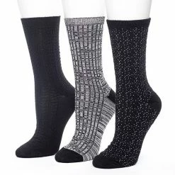 Women's Cuddl Duds® 3-Pack Scattered Birdseye Spacedye Tuckstitch Crew Socks Marshmallow -Cuddl Duds shop unnamed file 1585