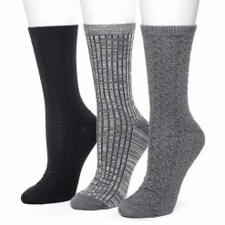 Women's Cuddl Duds® 3-Pack Scattered Birdseye Spacedye Tuckstitch Crew Socks Marshmallow -Cuddl Duds shop unnamed file 1586