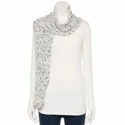 Cuddl Duds Women's Chenille Pom Scarf Black -Cuddl Duds shop unnamed file 1592