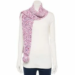 Cuddl Duds Women's Chenille Pom Scarf Black -Cuddl Duds shop unnamed file 1593