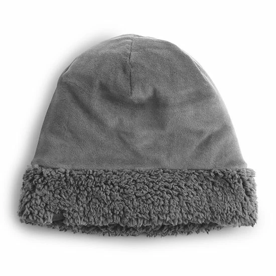 Women's Cuddl Duds® Sherpa Cuff & Velour Crown Hat White Gray Plaid 2 Women's Cuddl Duds® Sherpa Cuff & Velour Crown Hat White Gray Plaid - Image 2