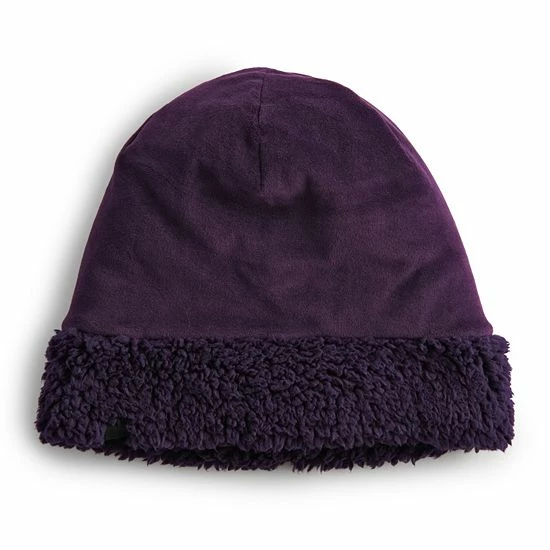 Women's Cuddl Duds® Sherpa Cuff & Velour Crown Hat White Gray Plaid 6 Women's Cuddl Duds® Sherpa Cuff & Velour Crown Hat White Gray Plaid - Image 6