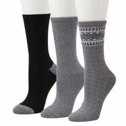 Women's Cuddl Duds® 3-Pack Plushfill* Midweight Boarder Fair Isle & Twisted Stitch Crew Socks Ivory 12 Women's Cuddl Duds® 3-Pack Plushfill* Midweight Boarder Fair Isle & Twisted Stitch Crew Socks Ivory -Cuddl Duds shop unnamed file 1615