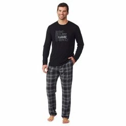 Mens Cuddl Duds Men's Cuddl Duds® Graphic Tee Classic Pajama Set Eat Sleep Game -Cuddl Duds shop unnamed file 1651