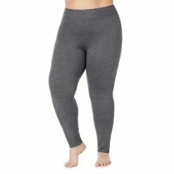 Plus Size Duds Cuddl Duds® Ultra Cozy Leggings Charcoal Heather -Cuddl Duds shop unnamed file 1686