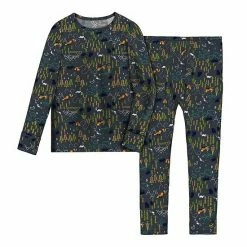 Toddler Boys Cuddl Duds® Trees & Mountains Stretch Poly 2-Piece Base Layer Set