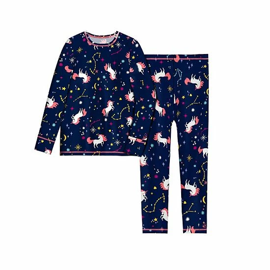 Toddler Girls Cuddl Duds® Unicorns Comfortech Stretch Poly 2-Piece Base Layer Set 1 Toddler Girls Cuddl Duds® Unicorns Comfortech Stretch Poly 2-Piece Base Layer Set