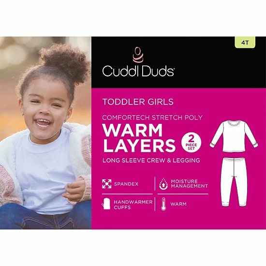 Toddler Girls Cuddl Duds® Unicorns Comfortech Stretch Poly 2-Piece Base Layer Set 2 Toddler Girls Cuddl Duds® Unicorns Comfortech Stretch Poly 2-Piece Base Layer Set - Image 2