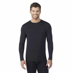 Men's Cuddl Duds® Lightweight ModalCore Performance Baselayer Crew Top Charcoal Heather -Cuddl Duds shop unnamed file 1767