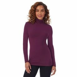 Women's Cuddl Duds® Softwear With Stretch Long Sleeve Turtleneck Charcoal Heather -Cuddl Duds shop unnamed file 177