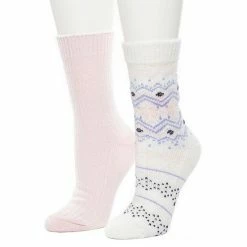 Women's Cuddl Duds 2 Pair Pack Fairisle With Twist Rib Crew Socks Gray 3 Women's Cuddl Duds 2 Pair Pack Fairisle With Twist Rib Crew Socks Gray -Cuddl Duds shop unnamed file 1774