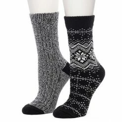 Women's Cuddl Duds 2 Pair Pack Fairisle With Twist Rib Crew Socks Gray 5 Women's Cuddl Duds 2 Pair Pack Fairisle With Twist Rib Crew Socks Gray -Cuddl Duds shop unnamed file 1776
