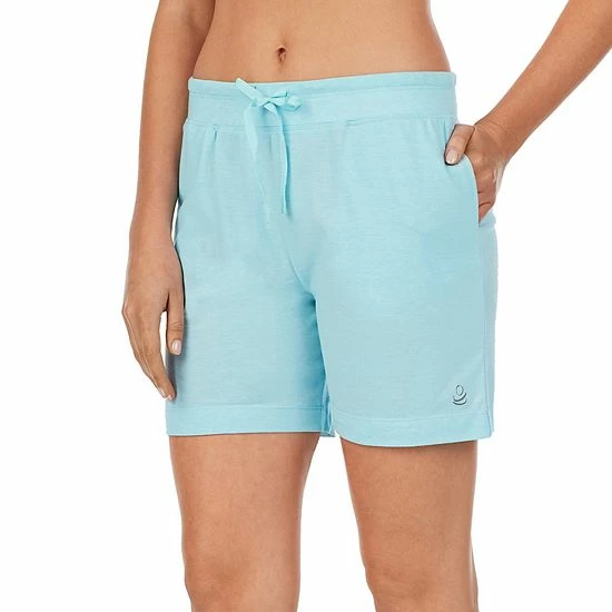 Women's Cuddl Duds® Pajamas: Essentials Pajama Sleep Shorts Blue Heather 3 Women's Cuddl Duds® Pajamas: Essentials Pajama Sleep Shorts Blue Heather - Image 3