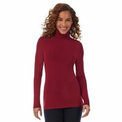 Women's Cuddl Duds® Softwear With Stretch Long Sleeve Turtleneck Charcoal Heather -Cuddl Duds shop unnamed file 178
