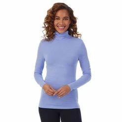 Women's Cuddl Duds® Softwear With Stretch Long Sleeve Turtleneck Charcoal Heather -Cuddl Duds shop unnamed file 179