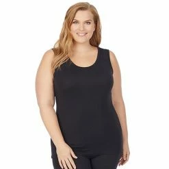 Plus Size Cuddl Duds® Soft Wear With Stretch Reversible Tank Black -Cuddl Duds shop unnamed file 1806
