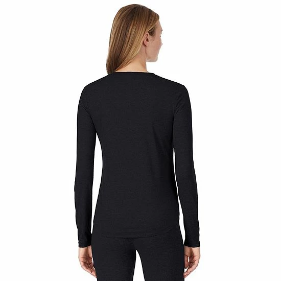 Petite Cuddl Duds® Under Scrubs Crewneck Top Black 2 Petite Cuddl Duds® Under Scrubs Crewneck Top Black - Image 2